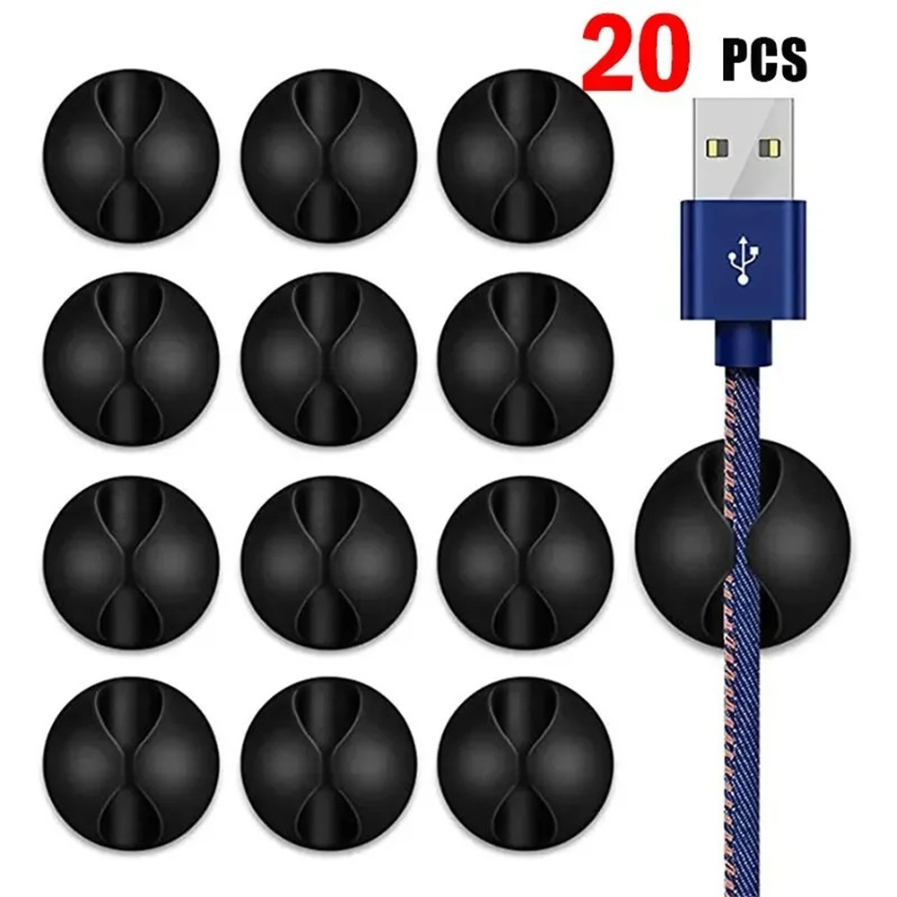 Tippet Line - 20PCS USB Kabel Klebstoff Kabel Clips