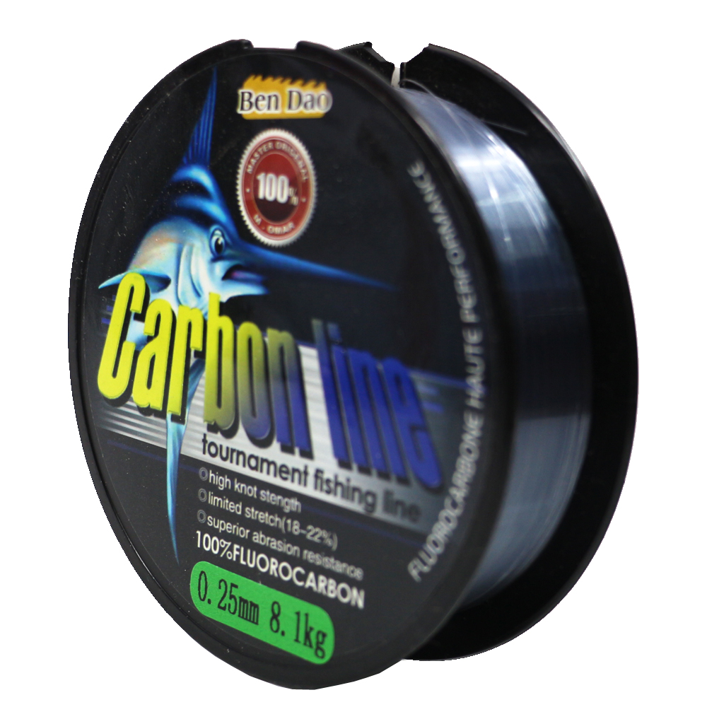 Fluorocarbon Line - 100 m Angelschnur, kohlenstoffarme Schnur, superstarke