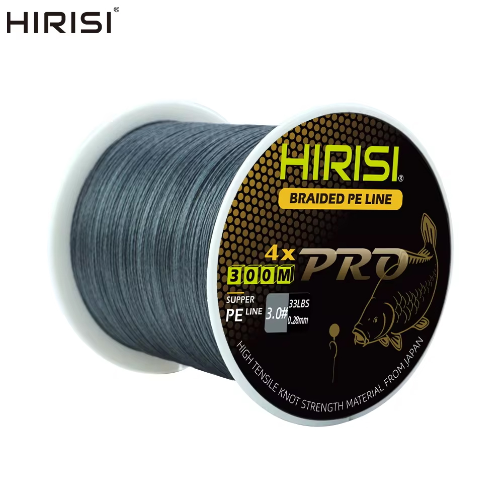 Ice Fishing Line - Hirisi Karpfen-Angelschnur, 300 m, geflochtene PE-Schnur,