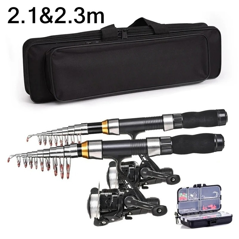 Fishing Line Box - BRAVMAK 2,1/ 2,3 mTeleskop Angelrute Reel